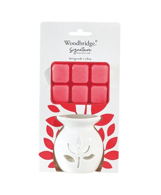 Woodbridge Pomegranate & Citrus Wax Melt Burner Gift Set | W008PC