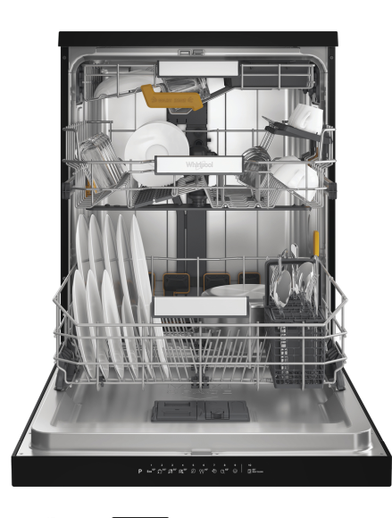 Whirlpool 15 Place Freestanding Dishwasher - Black | W8FHS61BSUK