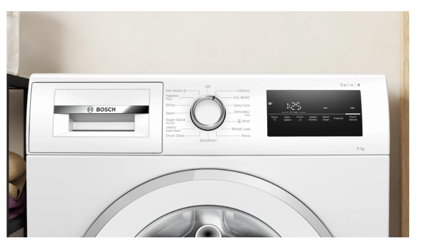 Bosch Series4 9kg 1400 Spin Washing Machine - White | WAN28255GB