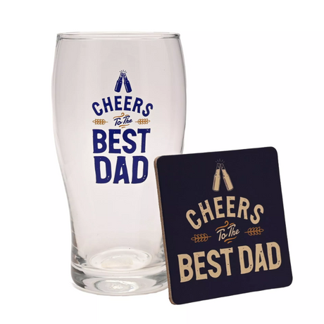 Well Crafted Pint Glass & Coaster Set - Dad | WC109