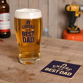 Well Crafted Pint Glass & Coaster Set - Dad | WC109