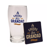 Well Crafted Pint Glass & Coaster Set - Grandad | WC110