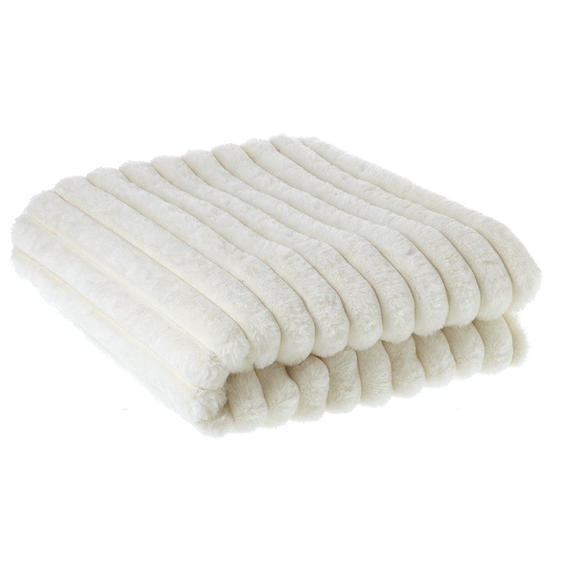 Heaven Sends Ivory Faux Fur Throw | WDD087