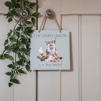 Wrendale A Day Without Laughter Wooden Plaque | WDP007