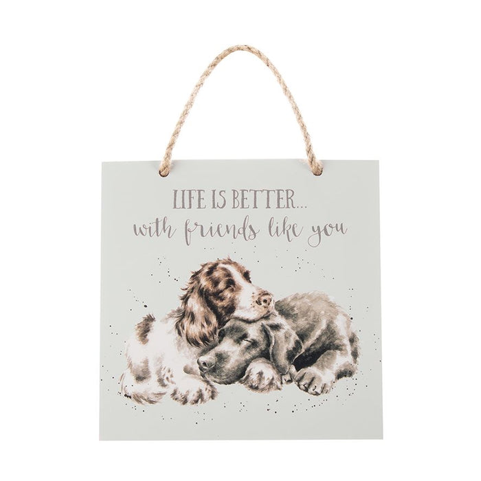Wrendale Life is Better with Friends Wooden Plaque | WDP008