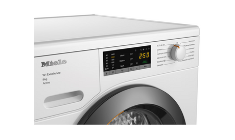 Miele 8kg 1400 Spin Freestanding Washing Machine - White with Graphite Door | WEA125WCS