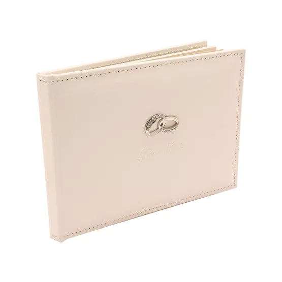 Amore Suede Guest Book With Silver Rings 40 Pages | WG279