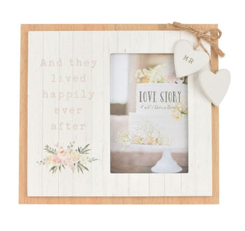 Love Story Photo Frame 4" X 6" "Happily Ever After" | WG995