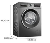 Bosch Series 6 9kg 1400 Spin Freestanding Washing Machine - Graphite  | WGG244ZCGB