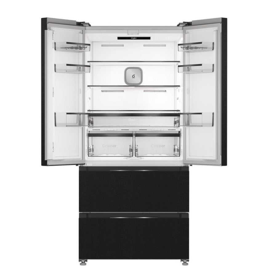 Whirlpool French Door American Fridge Freezer - Black | WHG26513XK4UK