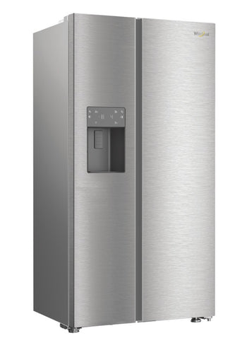 Whirlpool Plumbed American Fridge Freezer with Water & Ice - Stainless Steel | WHG26573WX4UK