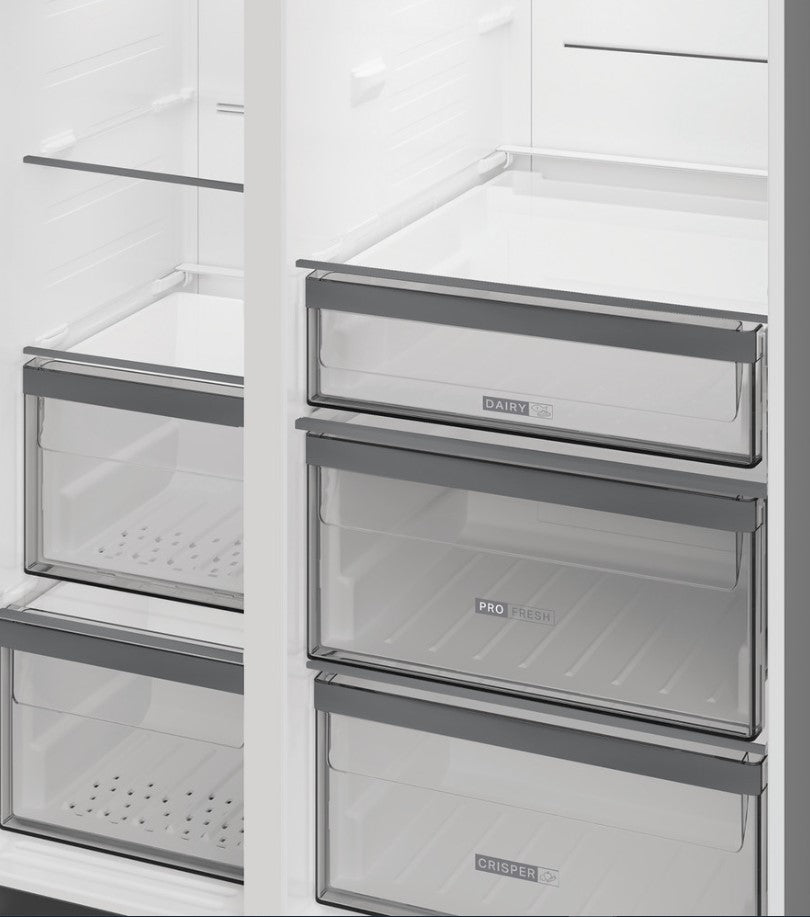 Whirlpool Plumbed American Fridge Freezer with Water & Ice - Stainless Steel | WHG26573WX4UK