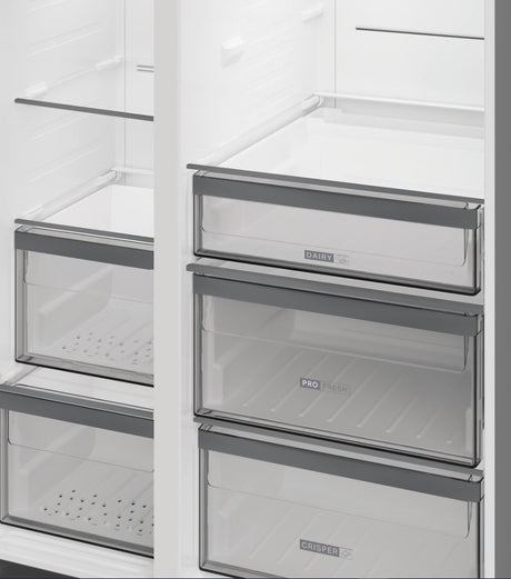 Whirlpool Plumbed American Fridge Freezer with Water & Ice - Stainless Steel | WHG26573WX4UK