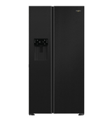 Whirlpool American Fridge Freezer Water & Ice - Black | WHG26574WXK5UK