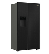 Whirlpool American Fridge Freezer Water & Ice - Black | WHG26574WXK5UK