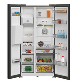 Whirlpool American Fridge Freezer Water & Ice - Black | WHG26574WXK5UK