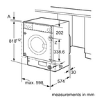 Siemens IQ700 8kg 1400 Spin Integrated Washing Machine | WI14W502GB