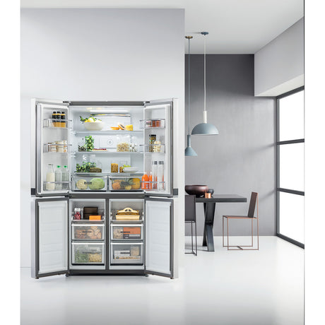 Whirlpool Non Plumbed 4 Door American Fridge Freezer- Stainless Steel│WQ9 B1L 1