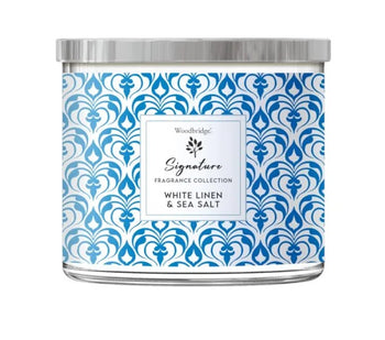 Woodbridge White Linen & Sea Salt Tumbler Jar Candle 410g | WTT017