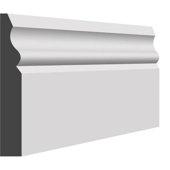 White Primed Moulded MDF Skirting