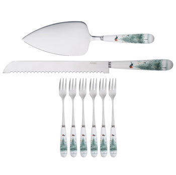 Aynsley Little Robin Christmas Tree Pastry Set | XMAS40906