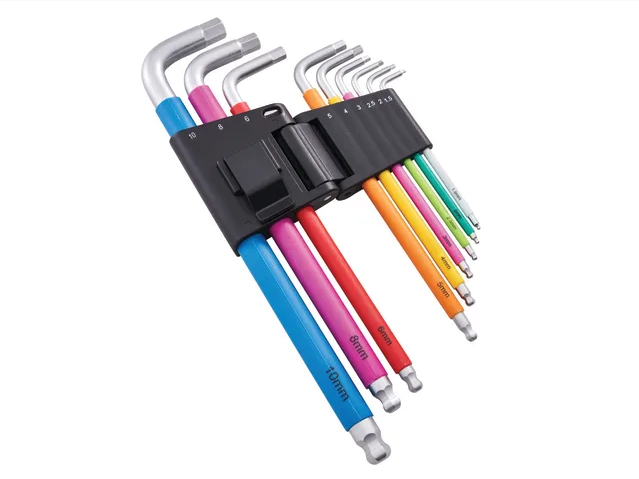 Faithfull Metric Multicoloured Hex Key Set 9 Piece | XMS24HEXKEYS