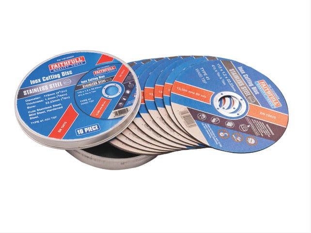 Faithfull 115mm (4.5in) Inox Discs │ XMS25CUTOFF