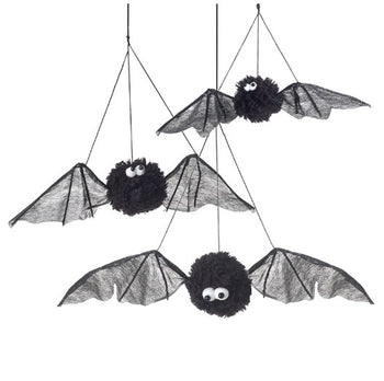 Hanging Black Bat Decoration Set of 3 | YOD004D