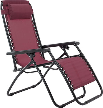 Burgundy Zero Gravity Chair | ZGCHRD236