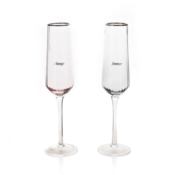 Amore Set Of 2 Flute Glasses - Always & Forever | AM220