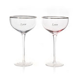 Amore Set Of 2 Coupe Glasses - Love | AM225