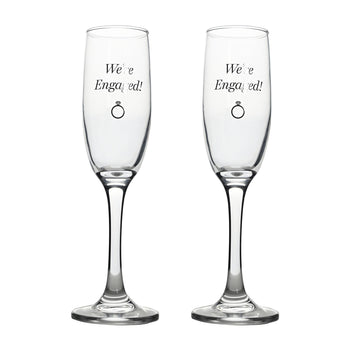Amore Champagne Flutes Set Of 2 - Engaged | AM255