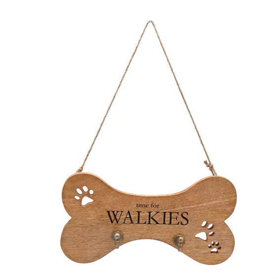 Paw Prints Mango Wood Dog Lead Holder | BB614