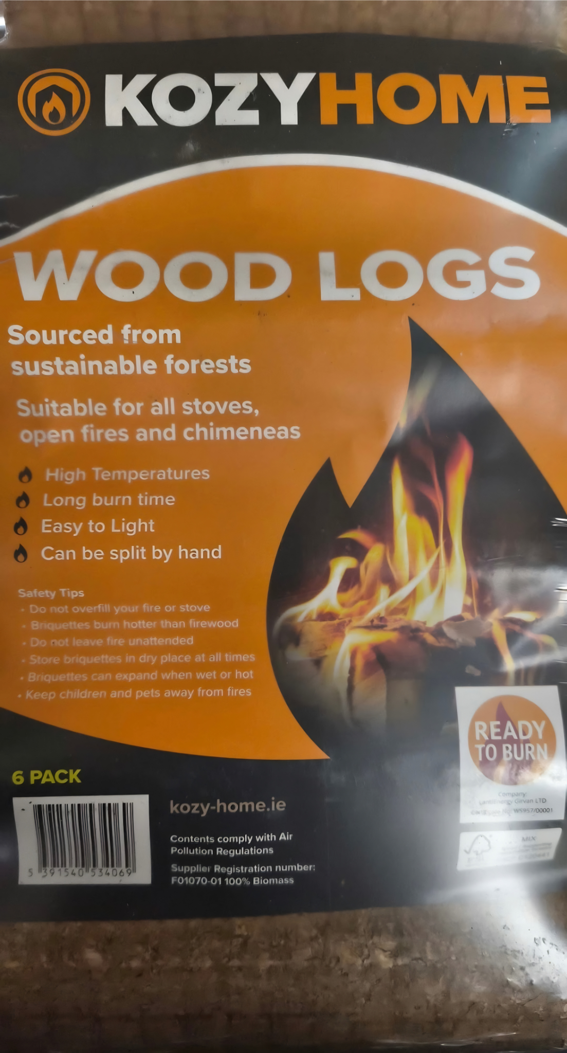 Kosy Home Briquettes (6 pair) 6kg | CD160