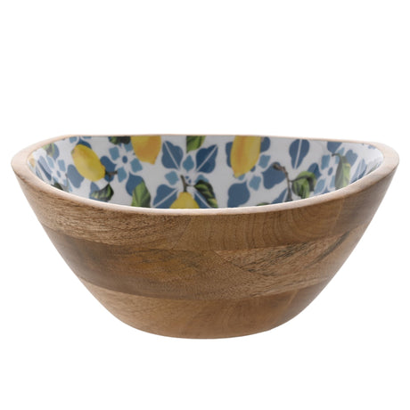 Country Living Mango Wood Bowl 24cms - Lemons | CL1381