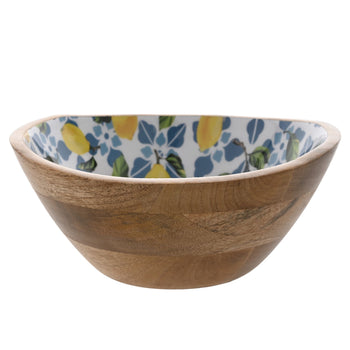 Country Living Mango Wood Bowl 24cms - Lemons | CL1381