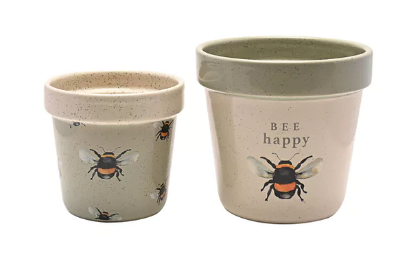 Country Living Set Of 2 Planters - Bees | CL545