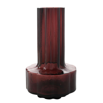 Hestia Burgundy Glass Vase | HE2328