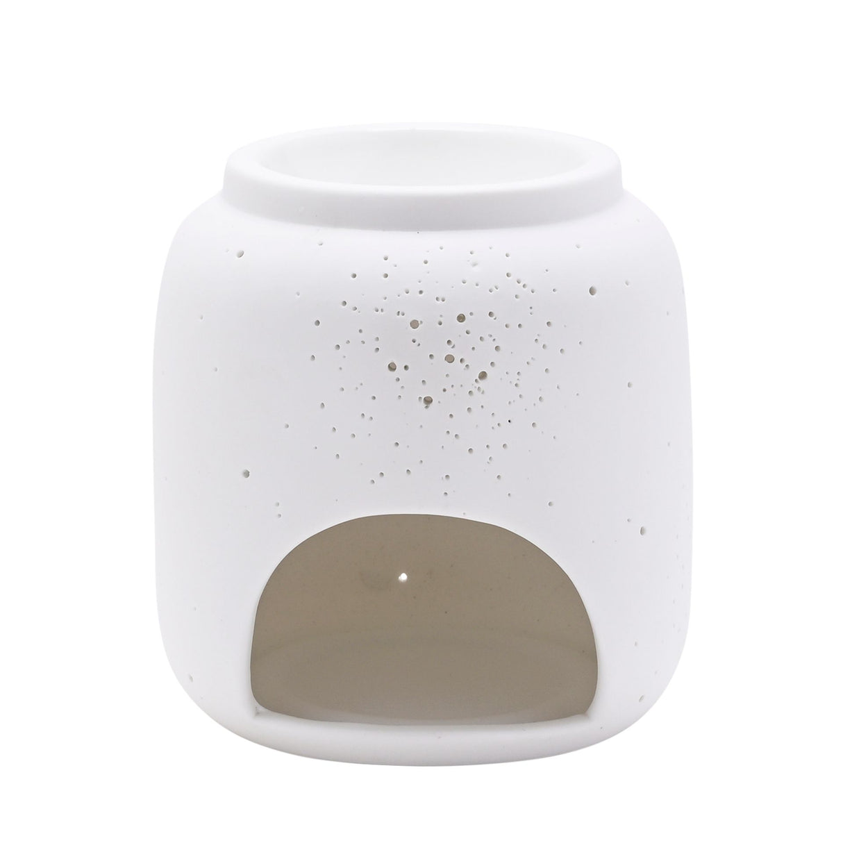 Hestia White Ceramic Oil Burner Holder With Pin Hole Detail | HE2507