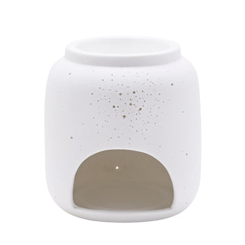 Hestia White Ceramic Oil Burner Holder With Pin Hole Detail | HE2507