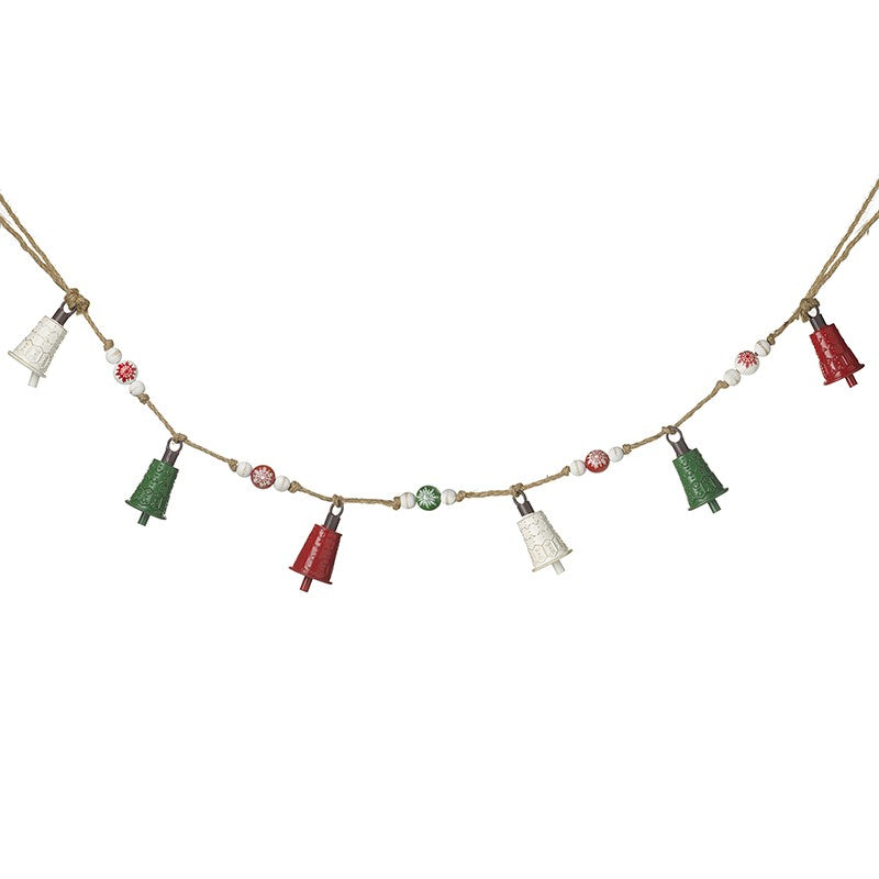 Heaven Sends Red White Green Narrow Bell Garland | BEN084