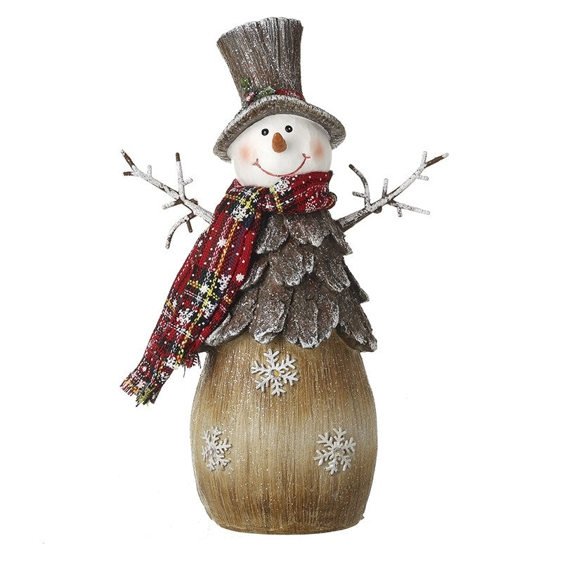 Heaven Sends Snowman With Tartan Scarf | CAH058