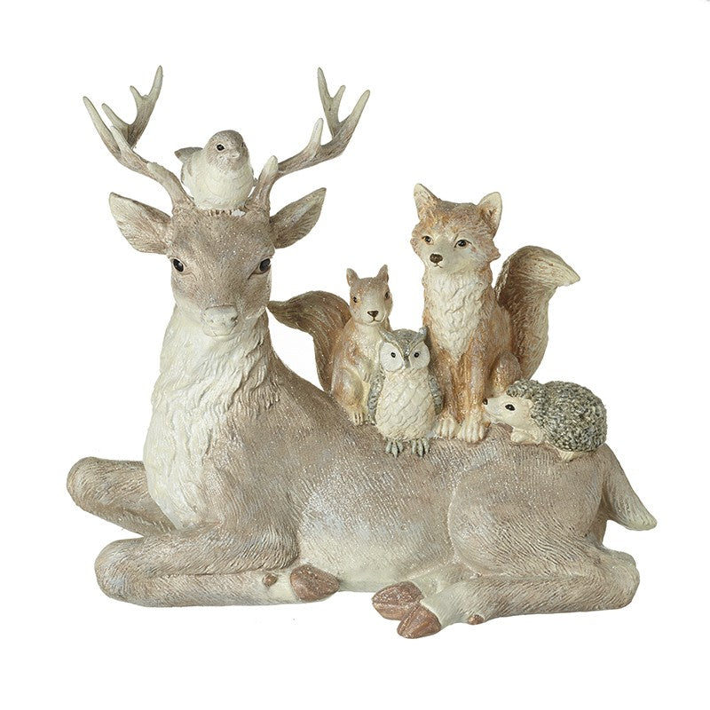Heaven Sends Large Sitting Deer With Woodland Friends | KCC474