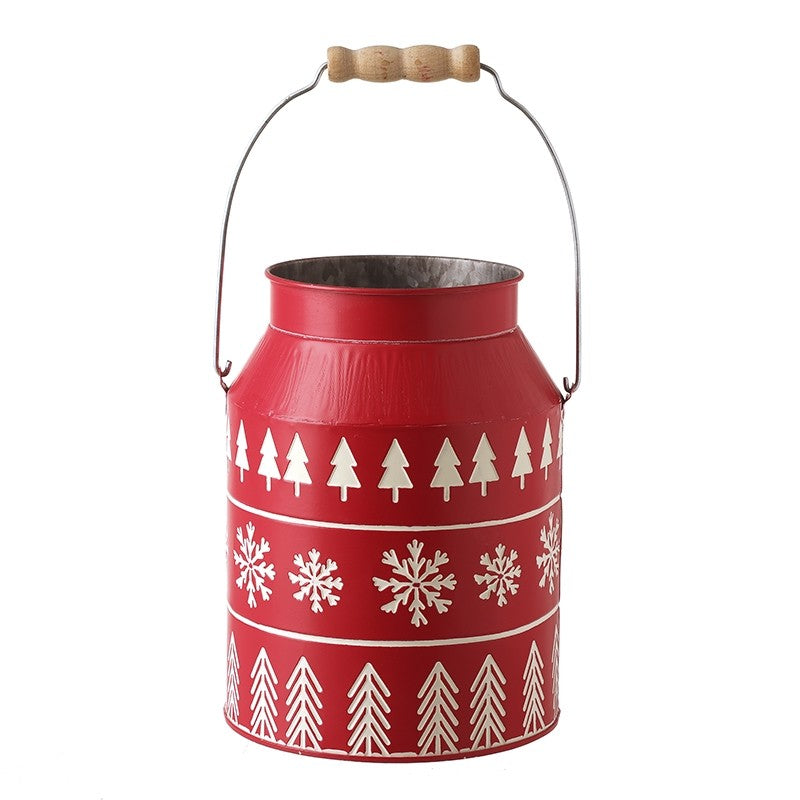 Heaven Sends Red Metal Urn With Snowflake Design | MOU107