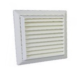 Fixed Louver White 100mm (4") Fly Screen | TD104P