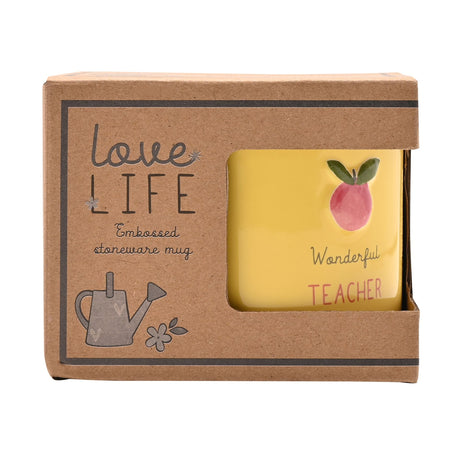 Love Life Embossed Mug - Teacher | LL577