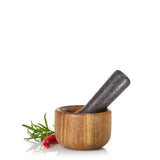 Ad Hoc Pestle & Mortar Wood Granite 9cm | MO40