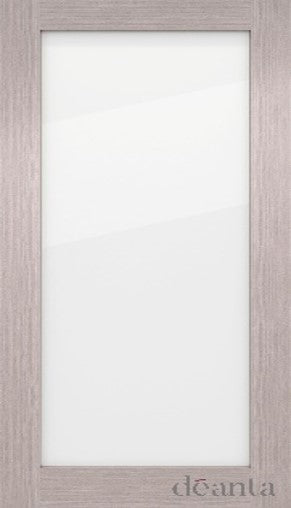 NM6GC Light Grey Ash Shaker Style Glazed Door