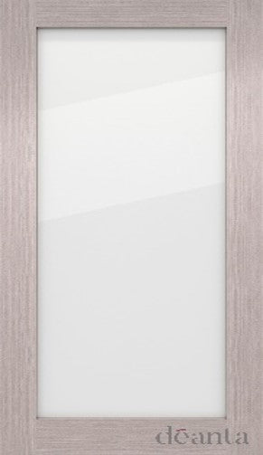 NM6GF Glazed Shaker Style Light Grey Ash Door - Frosted