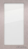 NM6GF Glazed Shaker Style Light Grey Ash Door - Frosted
